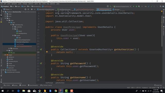 [Spring Boot Security] #19 Database Authentication - Implement User Details Service смотреть онлайн
