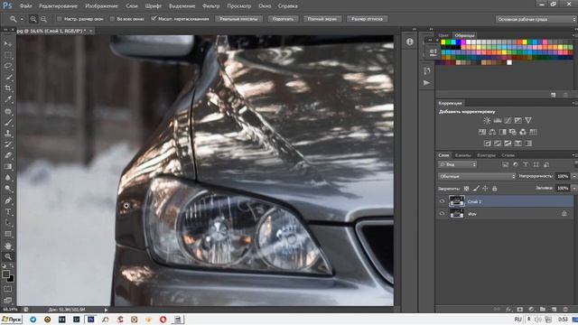 Обработка автомобильной фотографии в лайтрум и фотошоп