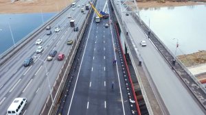 Продолжаются работы на мосту в створе улицы Воровского