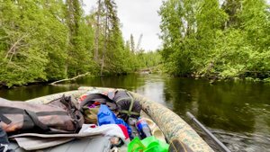 ✅ РЕКА #2 SOLAR SJT Exp + ВОДОМЁТ TOHATSU 50 НА УЗКОЙ ЛЕСНОЙ РЕЧКЕ ОТ ПЕРВОГО ЛИЦА #Рыболов_Севера