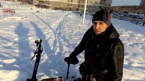 Электросамокат Kugoo m4 pro, зимняя переделка на больших колесах