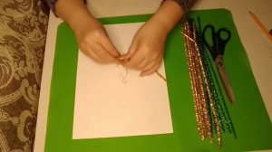 Ёлочная игрушка своими руками из синельной проволоки