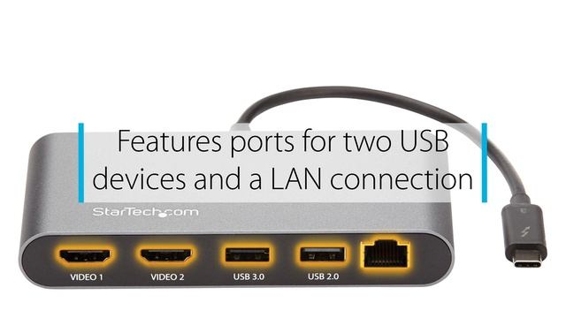 Dual 4K Monitor Mini Thunderbolt 3 Dock with HDMI - TB3DKM2HD | StarTech.com смотреть онлайн