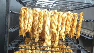 Кальмар Косичка горячего копчения на выходе