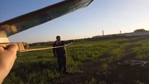 Самодельный планер || Запуск с резины || Классно и далеко летит!)