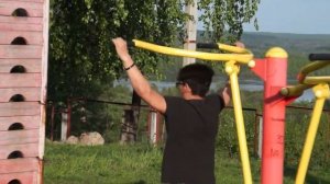 Как Накачаться На Уличных Тренажерах - Тренировка  на  улице.