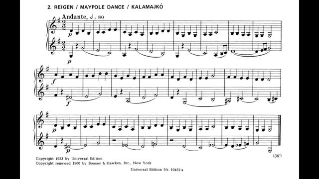 Bartok 44 Duos for 2 Violins No. 2 Maypole Dance смотреть онлайн