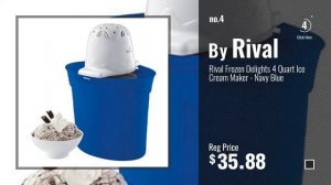 Top 10 Rival Ice Cream Machines [2018]: Rival 8804-BL 4-Quart Oval Ice Cream Bucket, Blue