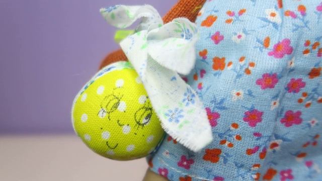 Текстильная игрушка ручной работы Лиса "Патрикеевна" с колобком, от кукольного цеха "Нежный ветер" смотреть онлайн