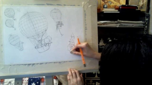 Рисуем с детьми воздушные шары и замок, 2 часть смотреть онлайн