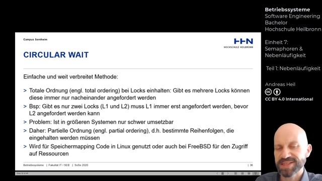 Betriebssysteme - Einheit 7: Semaphoren & Nebenläufigkeit - Teil 2: Nebenläufigkeit смотреть онлайн