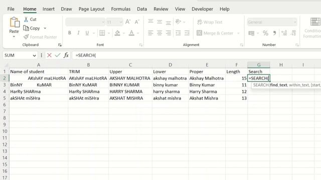 Search Formula in excel #excel #excelbeginners #advancedexcel #exceltutorial
