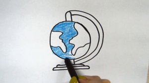 Drawing for kids - globe / Bolalar uchun rasm - globus / Рисование для детей - глобус