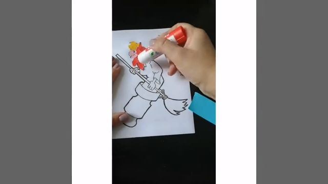 Мастер-класс "Баба-Яга в технике отрывной аппликации" смотреть онлайн