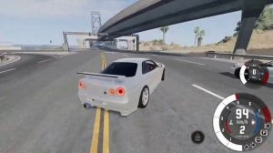 Beamng drive дрифт по городу на Nissan skyline GT-R #дрифт #бимка #ниссан #японскийдрифт