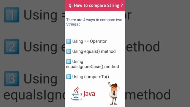 ??How to Compare two Strings in Java #sorts