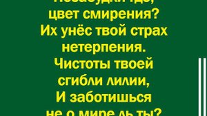 Мой духовный сад, как запущен ты-минус