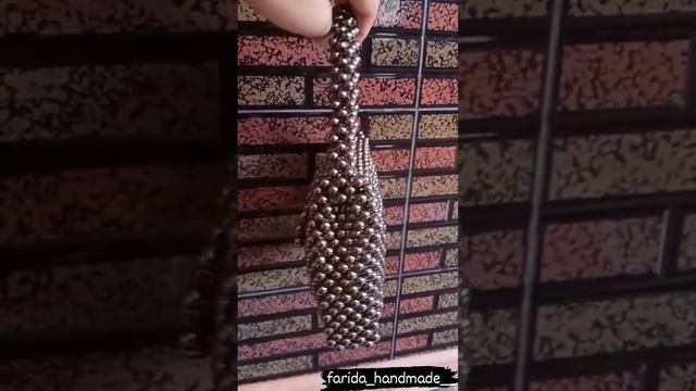 Сумка из бусин//Цвет серый металлик//farida_handmade__