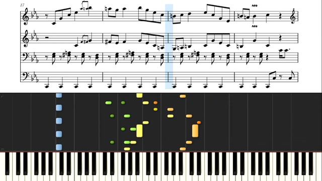 【UNDERTALE】Bonetrousle ピアノ連弾 楽譜 Piano duet Sheet music смотреть онлайн