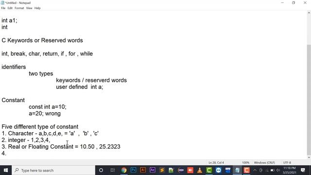 Explain Tokens, Keywords, Identifiers in C Language | #identifiers #keywords #clanguage
