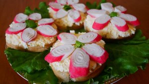 Бутерброды с крабовыми палочками БЫСТРО и ВКУСНО Быстрые бутерброды