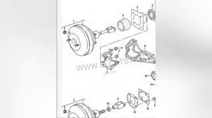 Запчасть на вакуумный усилитель тормозов, Пассат Б 3. Запчасти на Пассат Б 3 для комфорта.