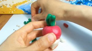 Лепка из легкого пластилина Hey Clay/Видео лепка залипаки Овощи/Редиска