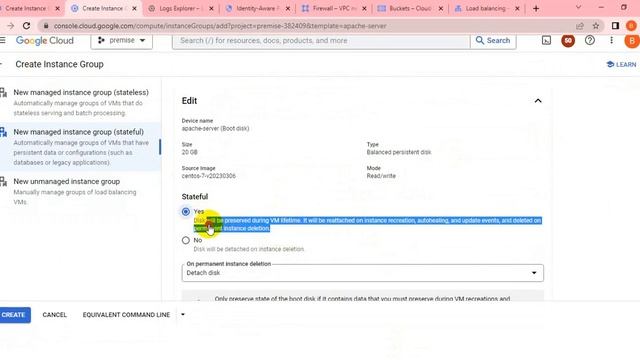 Stateful managed instance using Load balancer-Apache-mysql in GCP | Step3 Create instance group смотреть онлайн