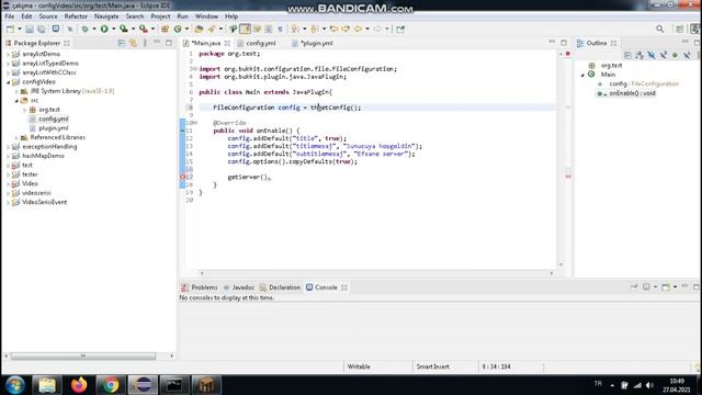 MINECRAFT PLUGIN KODLAMA #5 - Config & if, else | Bukkit Coding смотреть онлайн