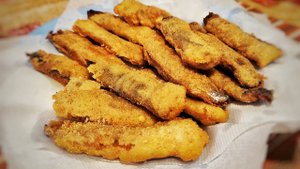 Необычная закуска под пивко - Жареная соленая селедка
