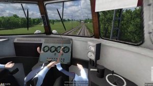 Transport Fever 2 поезда вид из кабины gameplay