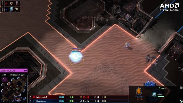 Harstem encounters Vietnamese Cheese Master Meomaika! - StarCraft 2 смотреть онлайн