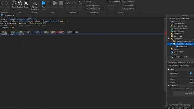 Roblox Studio how to make Sprinting when pressing Shift [PC Support] смотреть онлайн