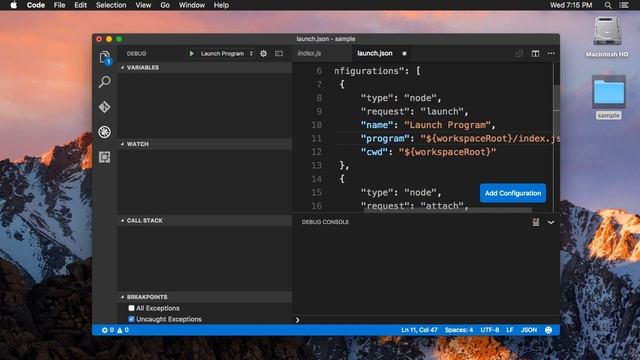 Setup Debugging VSCode mac смотреть онлайн