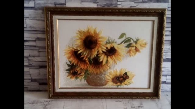 Удачно оформила две картины! Риолис в  багете... смотреть онлайн