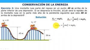 Cuál sera la velocidad montaña rusa? - Conservación de la energia