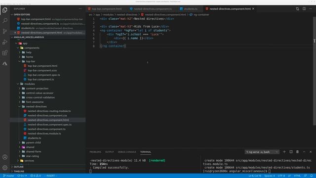Angular nested structural directives using ng-container смотреть онлайн