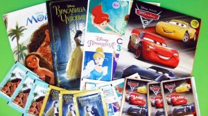 ДИСНЕЙ PANINI Mix! Наклейки Тачки 3, Принцессы Disney, Красавица и Чудовище, Моана Surprise unboxing