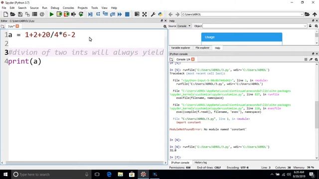 Python Integer and Float Division | Python tutorial