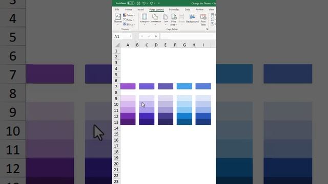 Change the Theme Colors in Excel