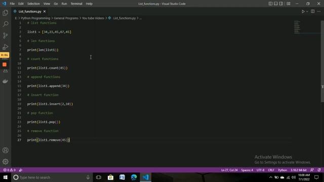 List Functions in Python | Python Basic Tutorials | Techup Guys