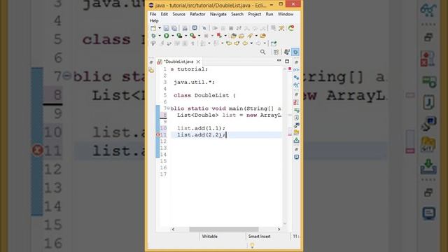 Double list in Java