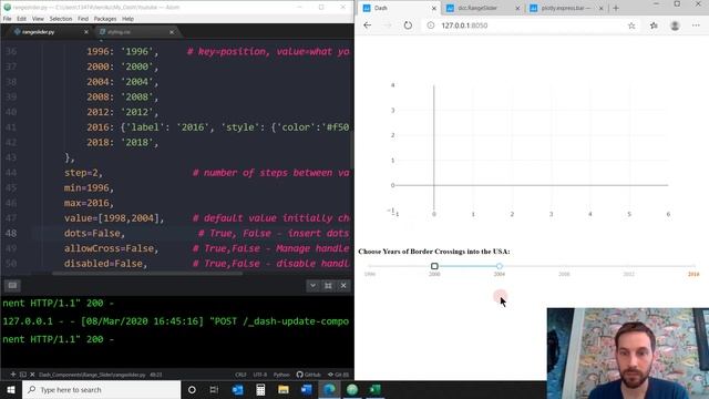 Range Slider -- Python Dash Plotly
