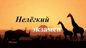 Нелёгкий экзамен.. (рассказ)..