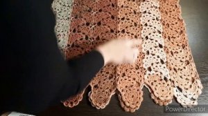 Элегантный ажурный жилет-оверсайз ленточным кружевом // Готовая работа