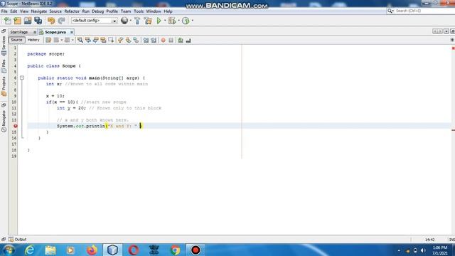 Java the complete Reference Ninth Edition (Chapter 3) Example (7) Scope смотреть онлайн