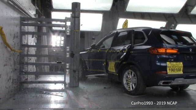 2019-2022 BMW X5 (G05 - xDrive40i) NHTSA Side Pole Crash Test смотреть онлайн