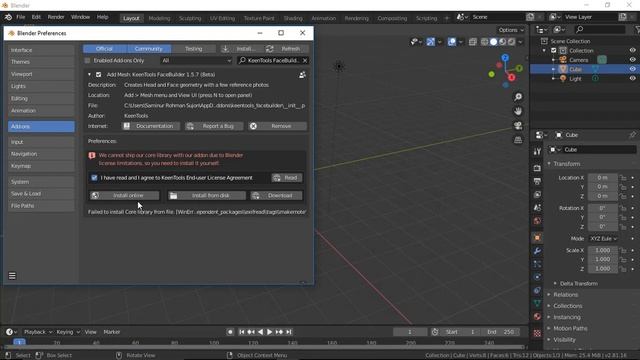 How To Install KeenTools FaceBuilder In Blender 2.81