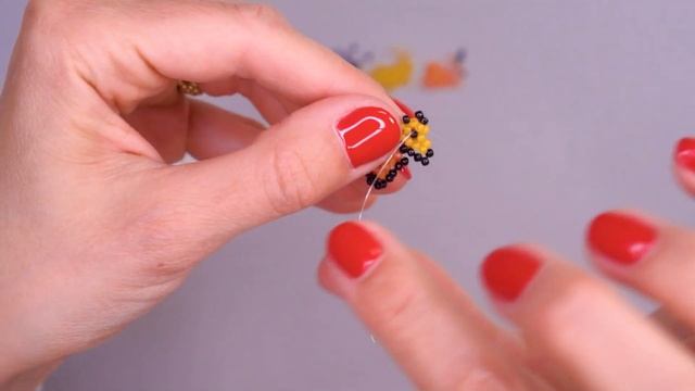 Бабочка из бисера - схема плетения кольца из бисера смотреть онлайн