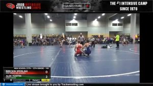 High School (11th - 12th Grade) 145 Alek Martin Team Kansas Vs Breckin Sperling MWC Wrestling Acad